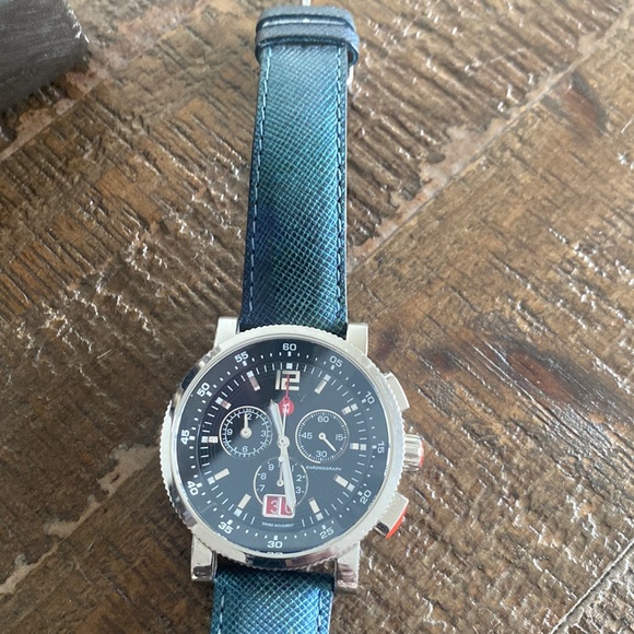 Michele SportSail watch with black face main image 5